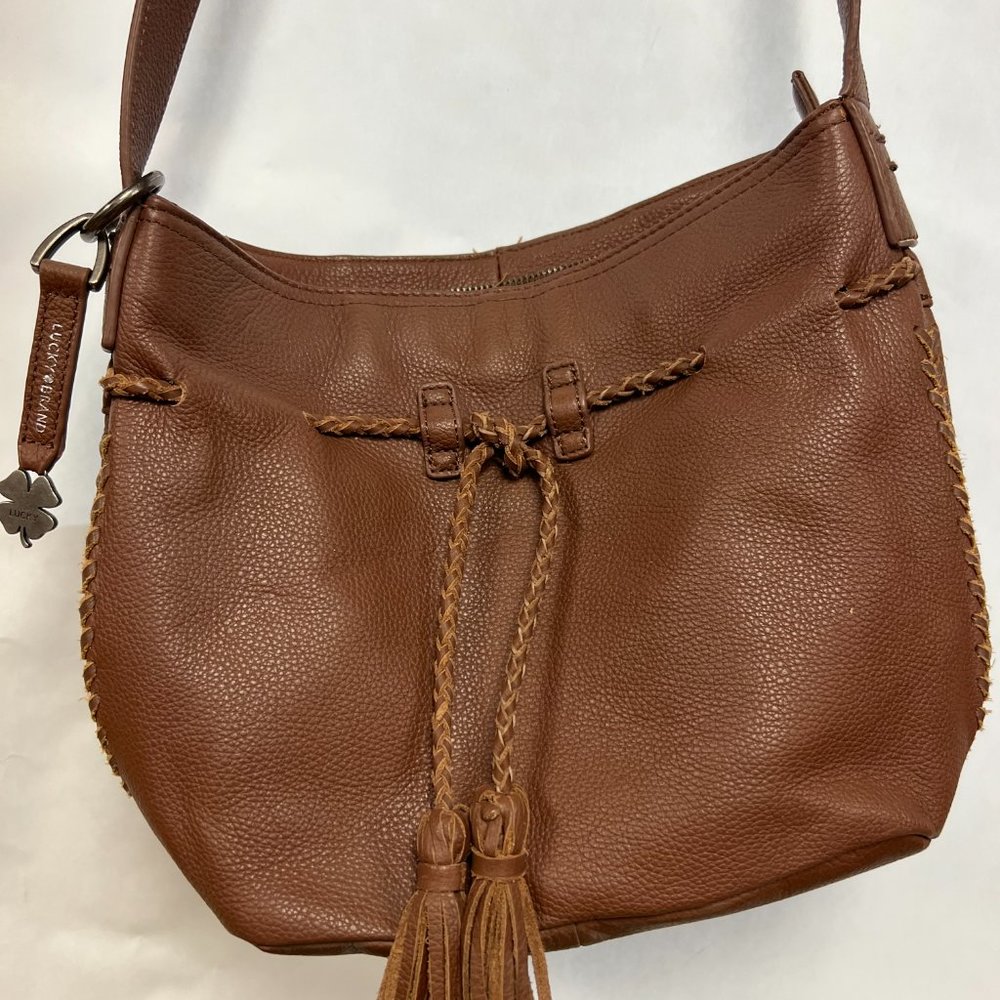 Lucky Brand Vintage Whip Stitch Hobo Bag